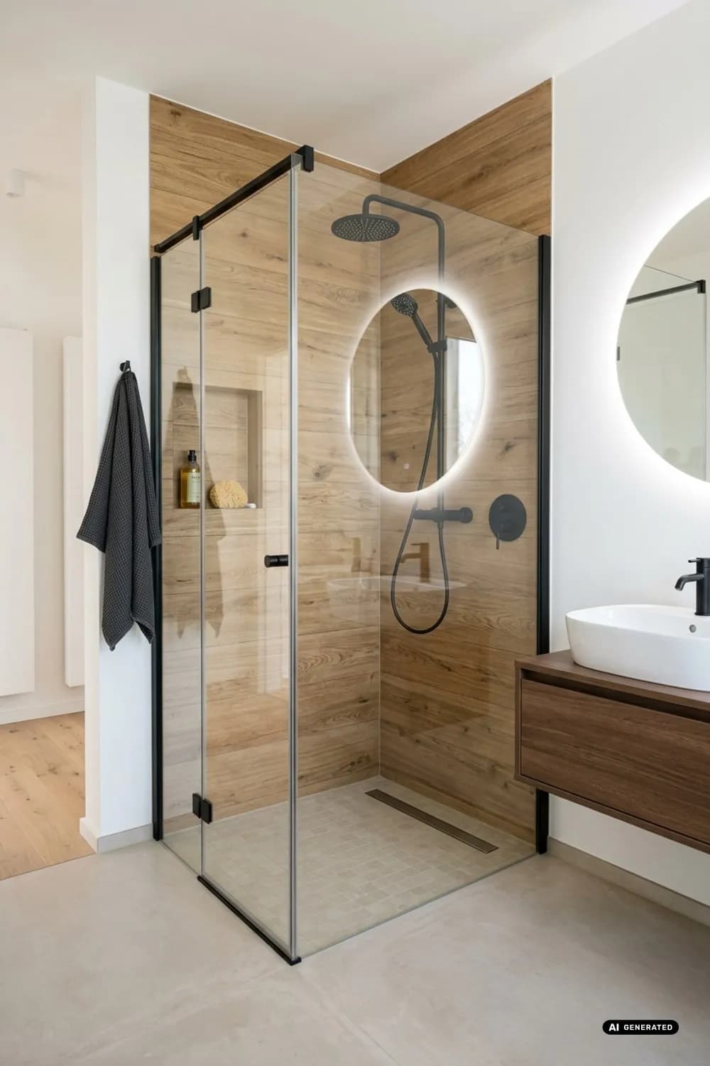 Natürliche Geborgenheit: Feinsteinzeug in Holzoptik und sanfte Erdtöne – Fliesen in der Dusche: 9 schöne Ideen