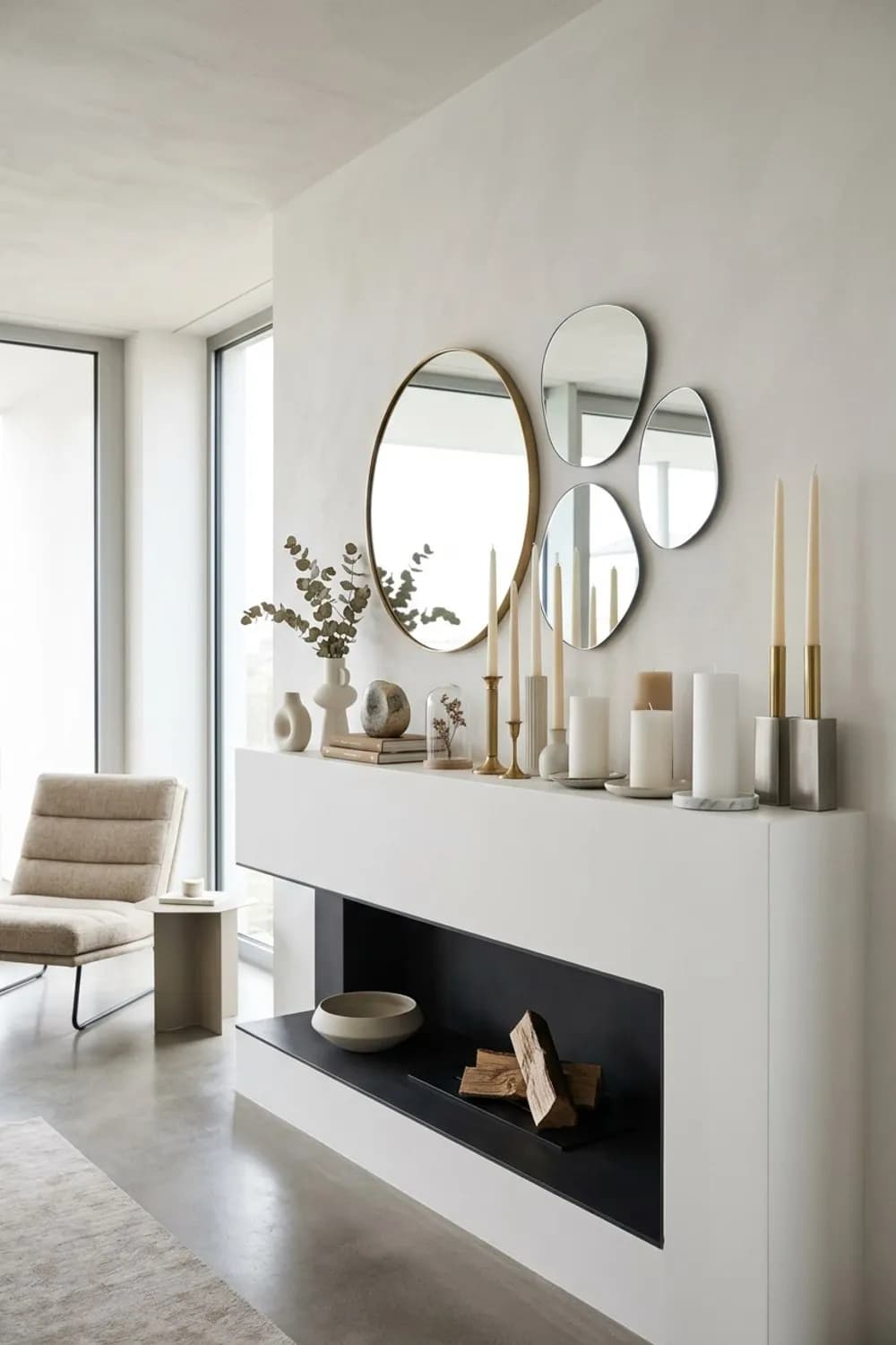 Kaminsims-Zauber: Ein Mix aus Kerzen, Spiegeln und persönlichen Schätzen – Kerzendeko für die Wohnung: 10 schöne Ideen